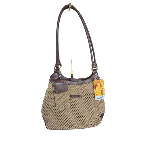 Y2K Rosetti 3 Piece Boho Woven Brown Shoulder Bag Set NWT Coconut Girl Deadstock - Picture 1 of 8